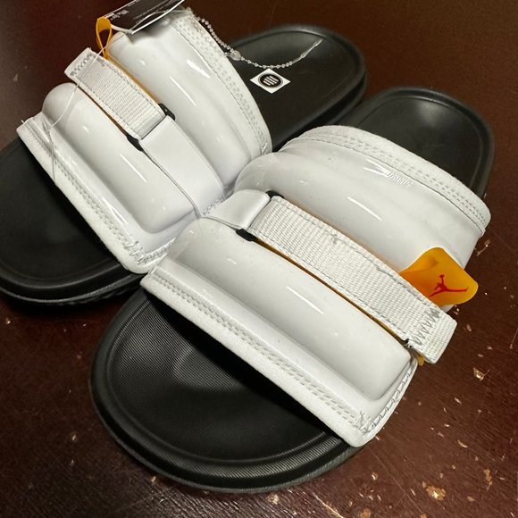Jordan Men White Super Play DM1683-170 Comfort Slip On Slide Sandal Size US 8 - Picture 2 of 5
